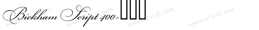 Bickham Script 400字体转换